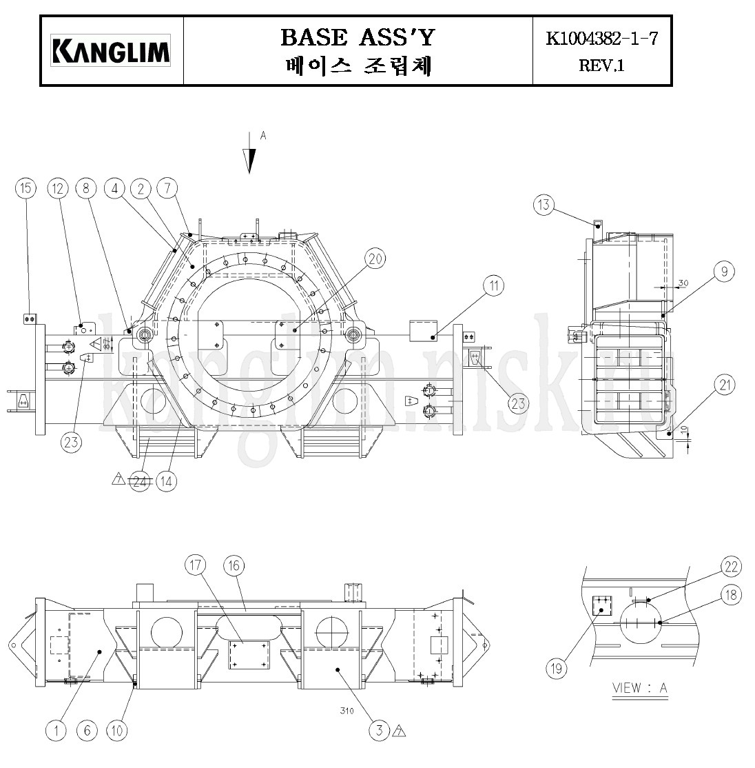 Kanglim KS 3105 база (станина)