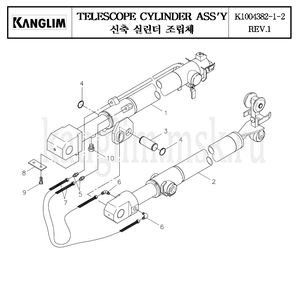 Kanglim KS 3105 телескопические гидроцилиндры