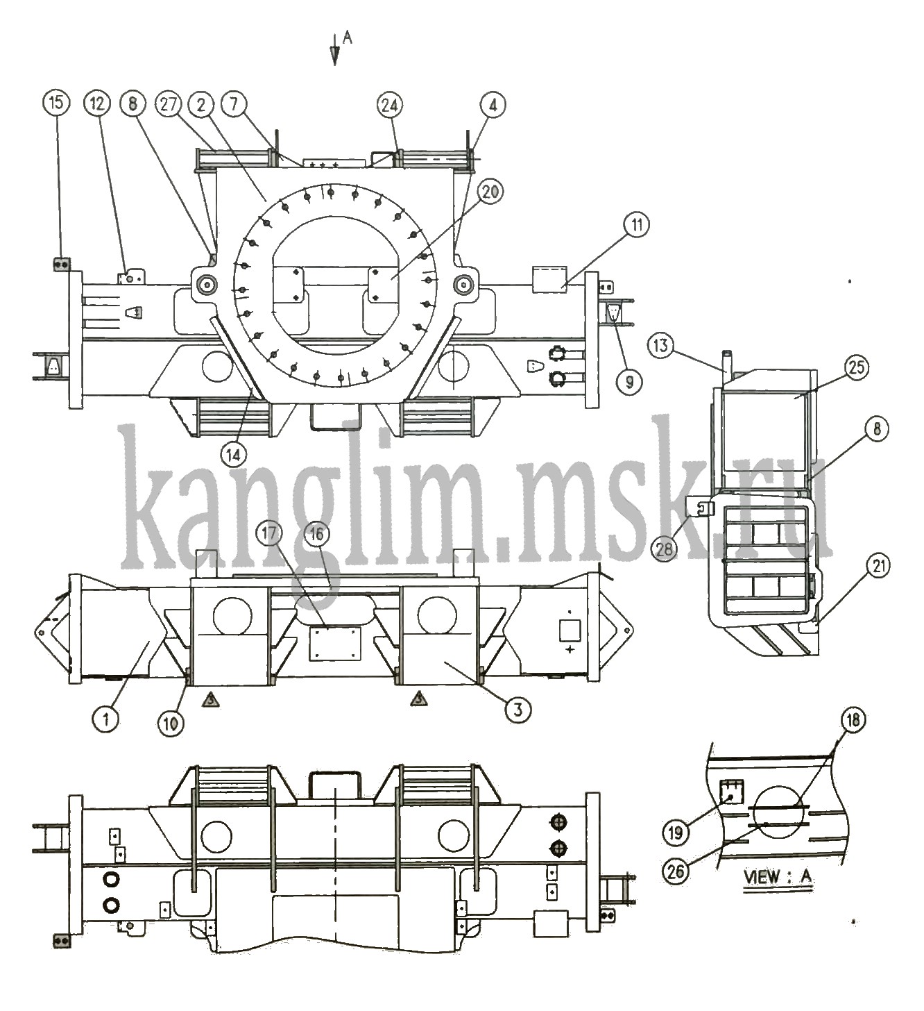 Kanglim KS 5206 база (станина) Kanglim KS 5206 база (станина)